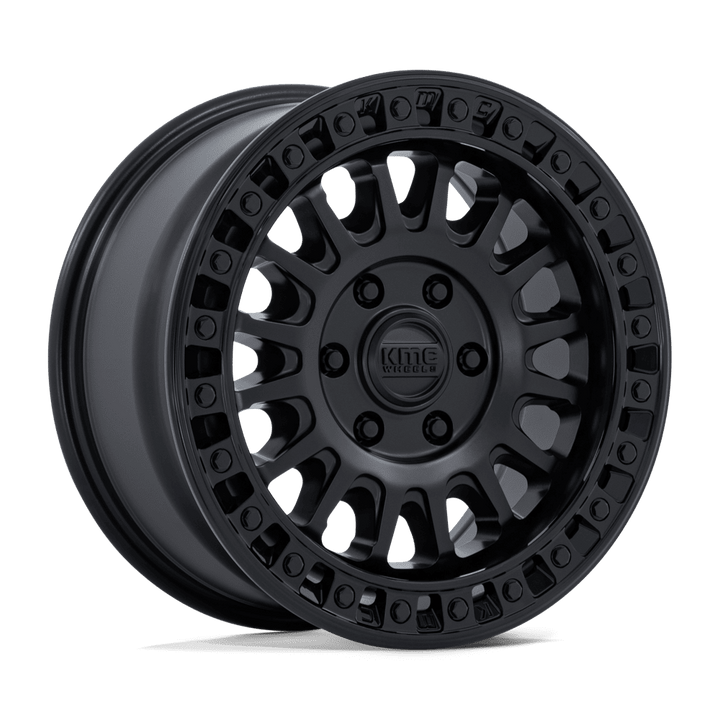 KMC KM552 IMS Wheel - Matte Black w/ Gloss Black Lip