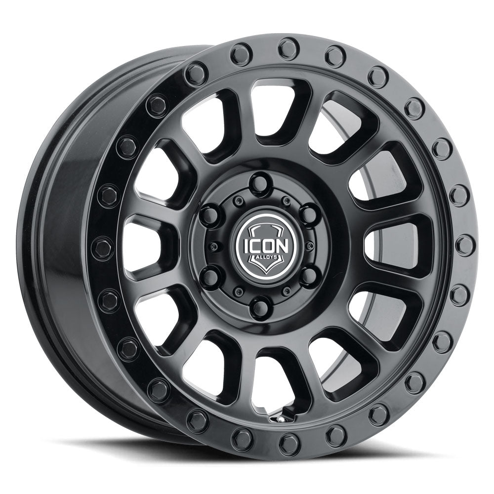 ICON Alloys Hulse Double Black 17x8.5 5x5 -6mm Offset 4.5" BS (8017857345DB)