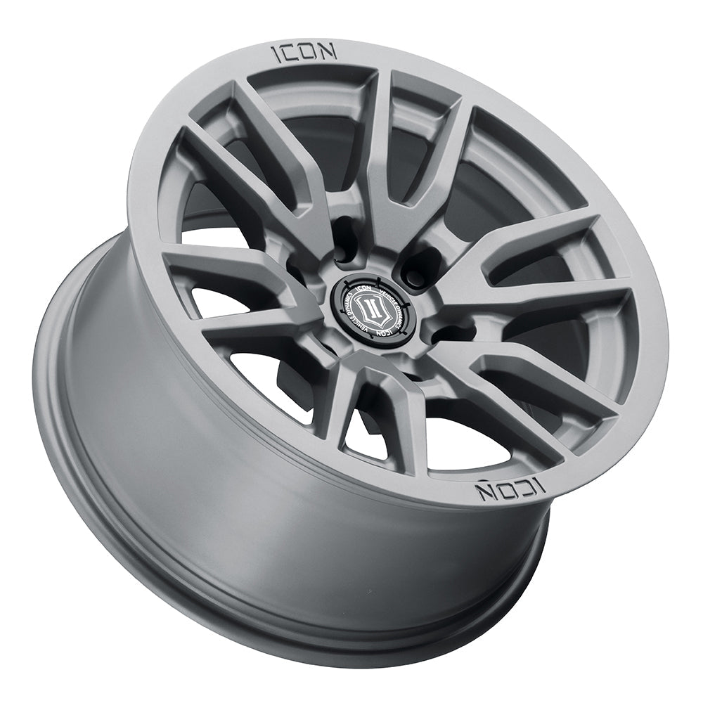 ICON Alloys Vector 6 Titanium 17x8.5 6x135 6mm Offset 5" BS (2417856350TT)
