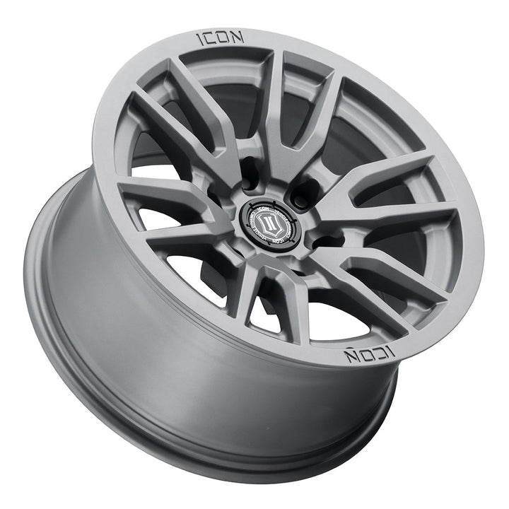 ICON Alloys Vector 6 Titanium 17x8.5 6x135 6mm Offset 5" BS (2417856350TT)