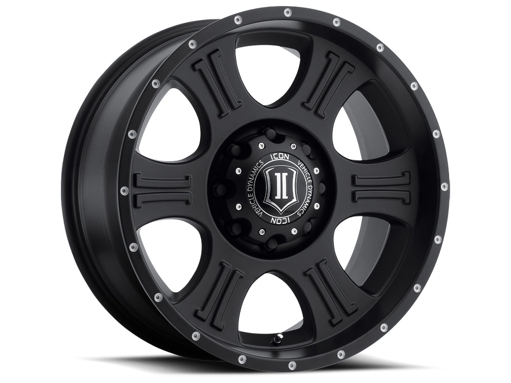 ICON Alloys Shield Satin Black 20x9 8x180 12mm Offset 5.5" BS (1020908955SB)