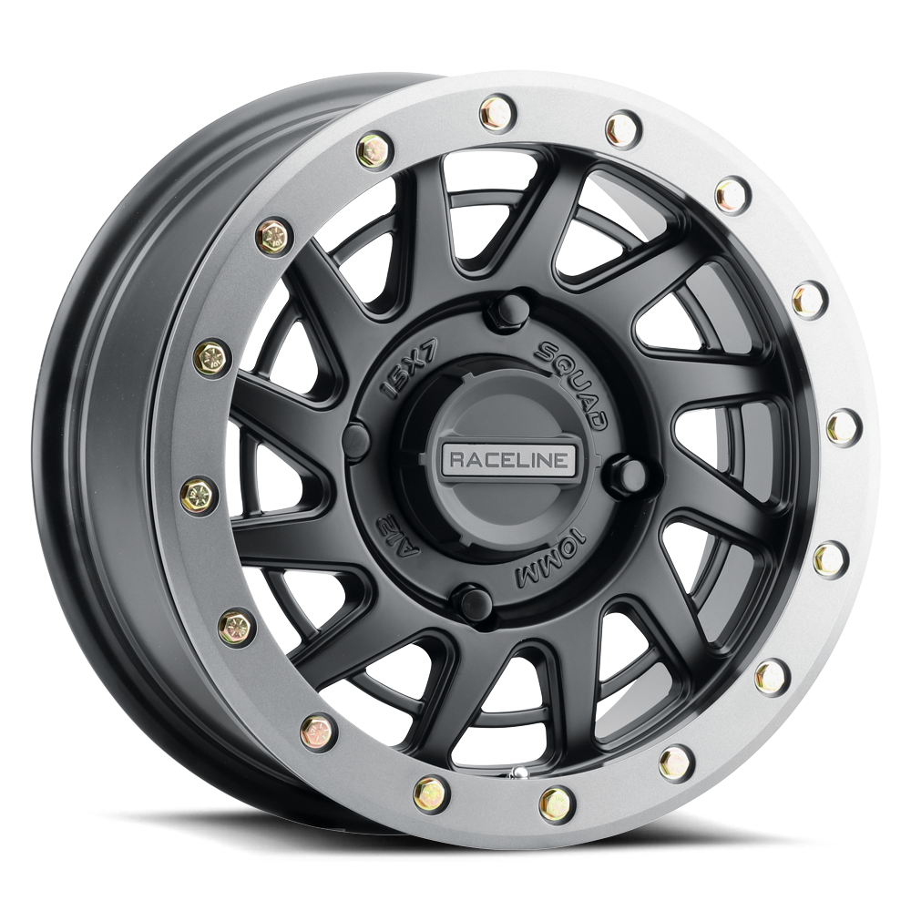 Raceline Squad Beadlock UTV A12BG 15x7 4 on 156 +38 Offset Satin Black Gunmetal Beadlock Ring