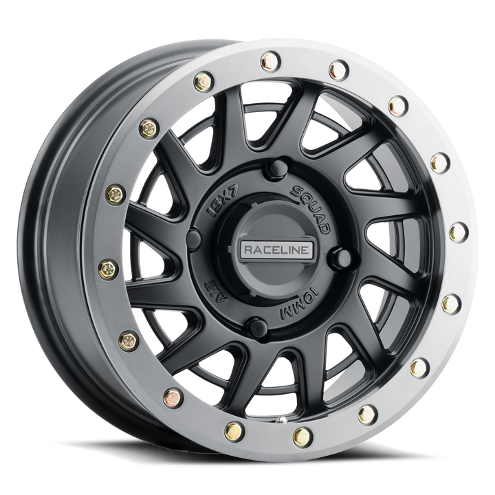 Raceline Squad Beadlock UTV A12BG 15x7 4 on 156 +38 Offset Satin Black Gunmetal Beadlock Ring