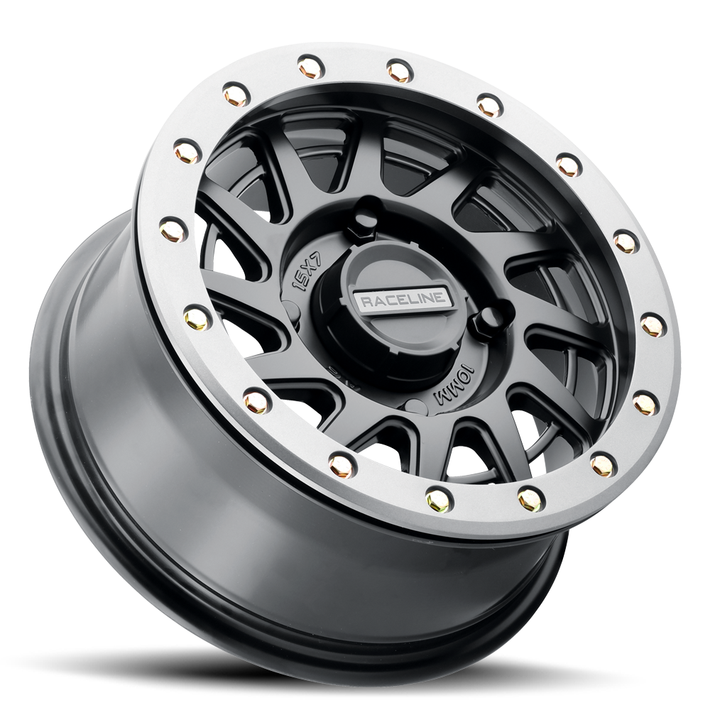 Raceline Squad Beadlock UTV A12BG 15x7 4 on 156 +38 Offset Satin Black Gunmetal Beadlock Ring