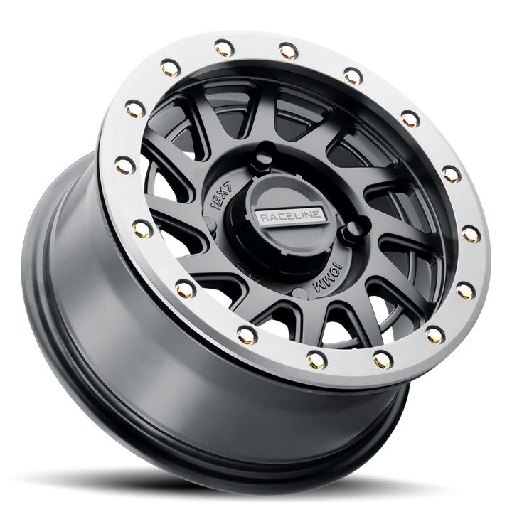 Raceline Squad Beadlock UTV A12BG 15x7 4 on 156 +38 Offset Satin Black Gunmetal Beadlock Ring
