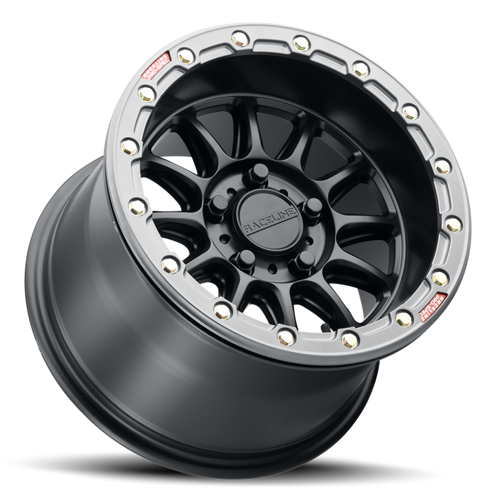 Raceline Alpha Beadlock UTV A14BG 15x10 4 on 156 +10 Offset Satin Black Gunmetal Beadlock Ring