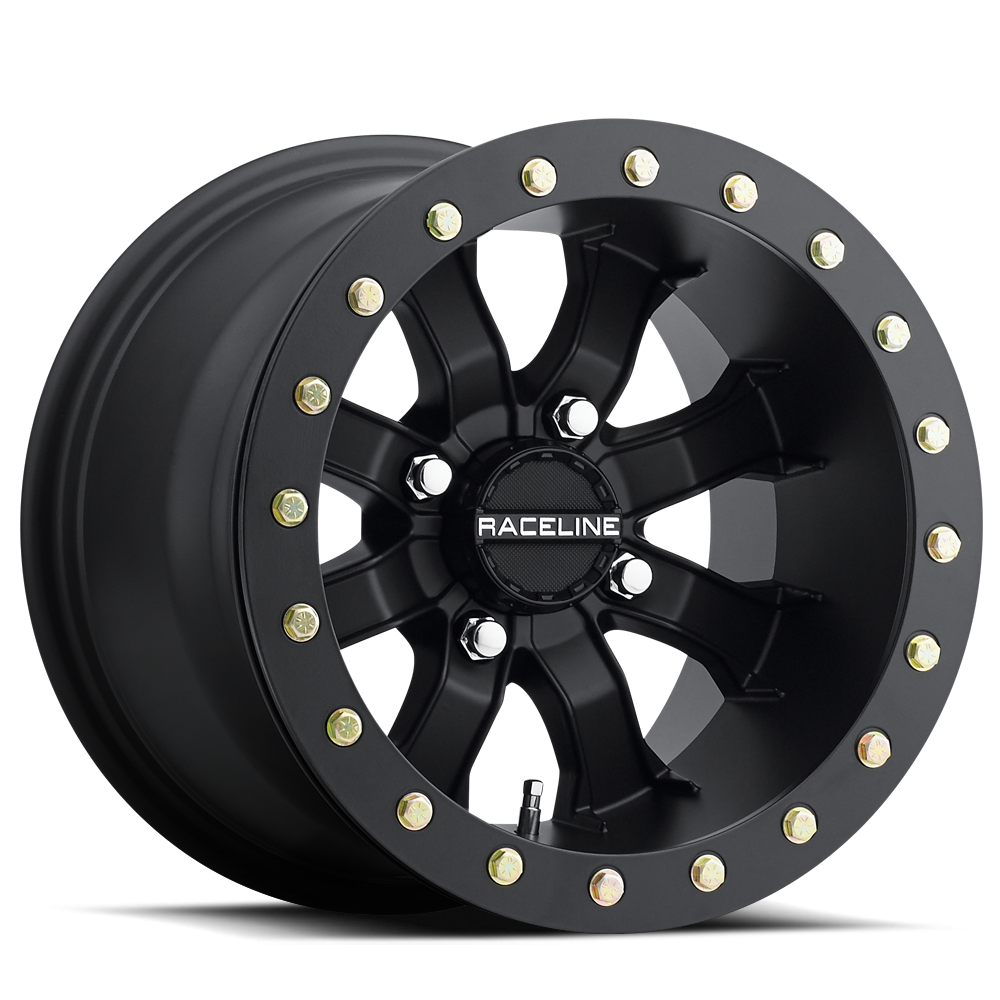 Raceline Black Mamba Beadlock UTV A71B 14x8 4 on 156 0 Offset Satin Black