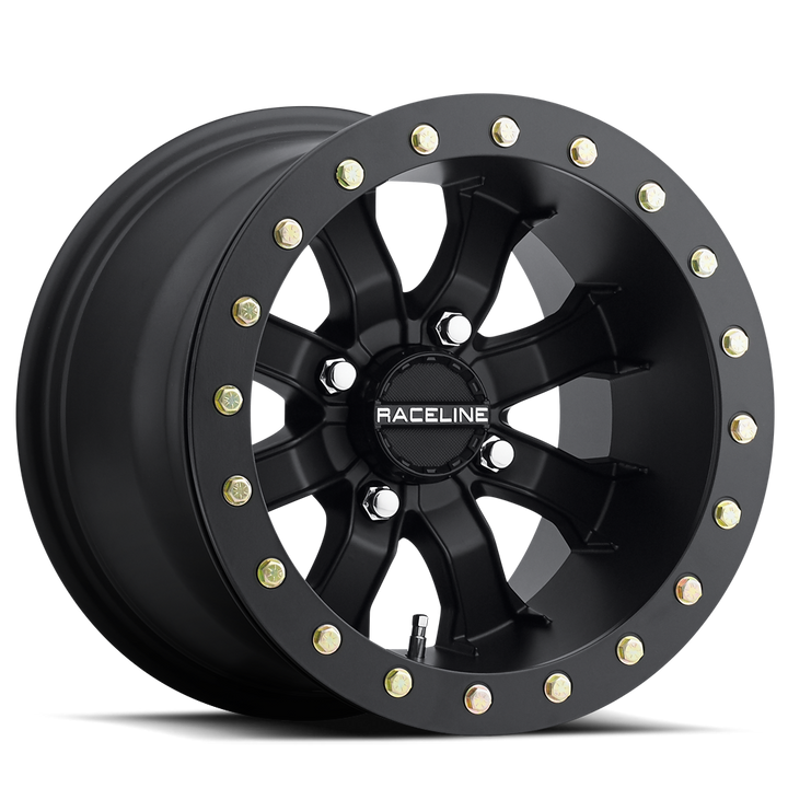 Raceline Black Mamba Beadlock UTV A71B 14x8 4 on 156 0 Offset Satin Black