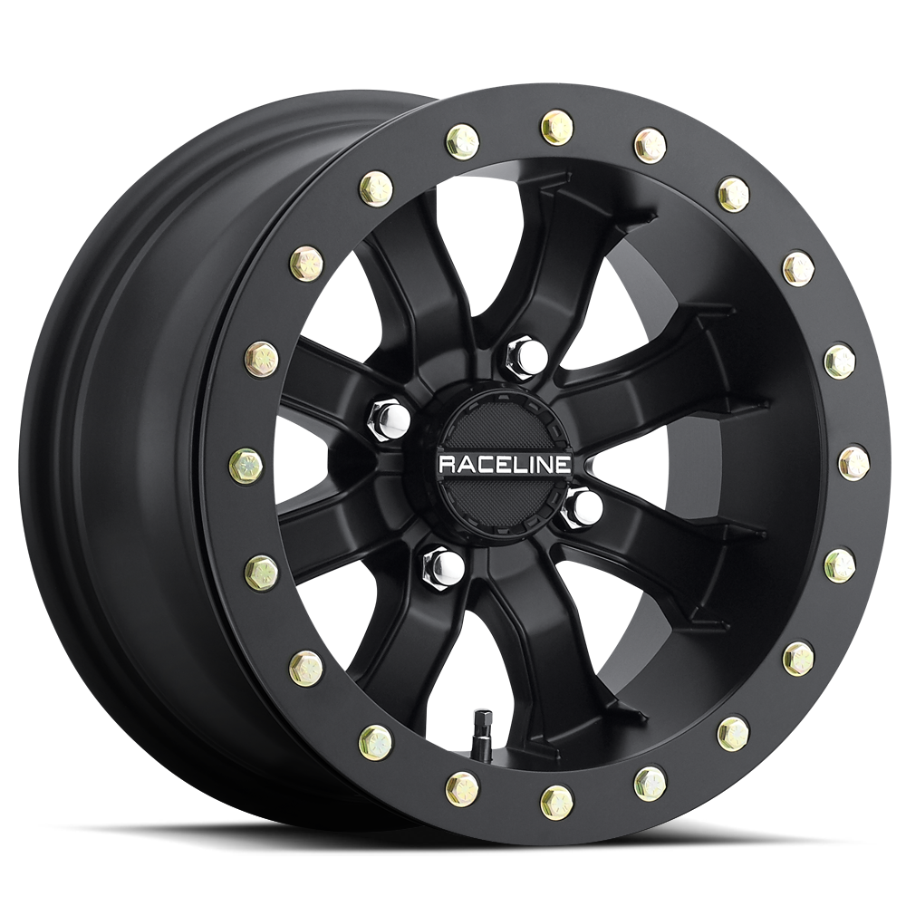 Raceline Black Mamba Beadlock UTV A71B 14x8 4 on 137 0 Offset Satin Black