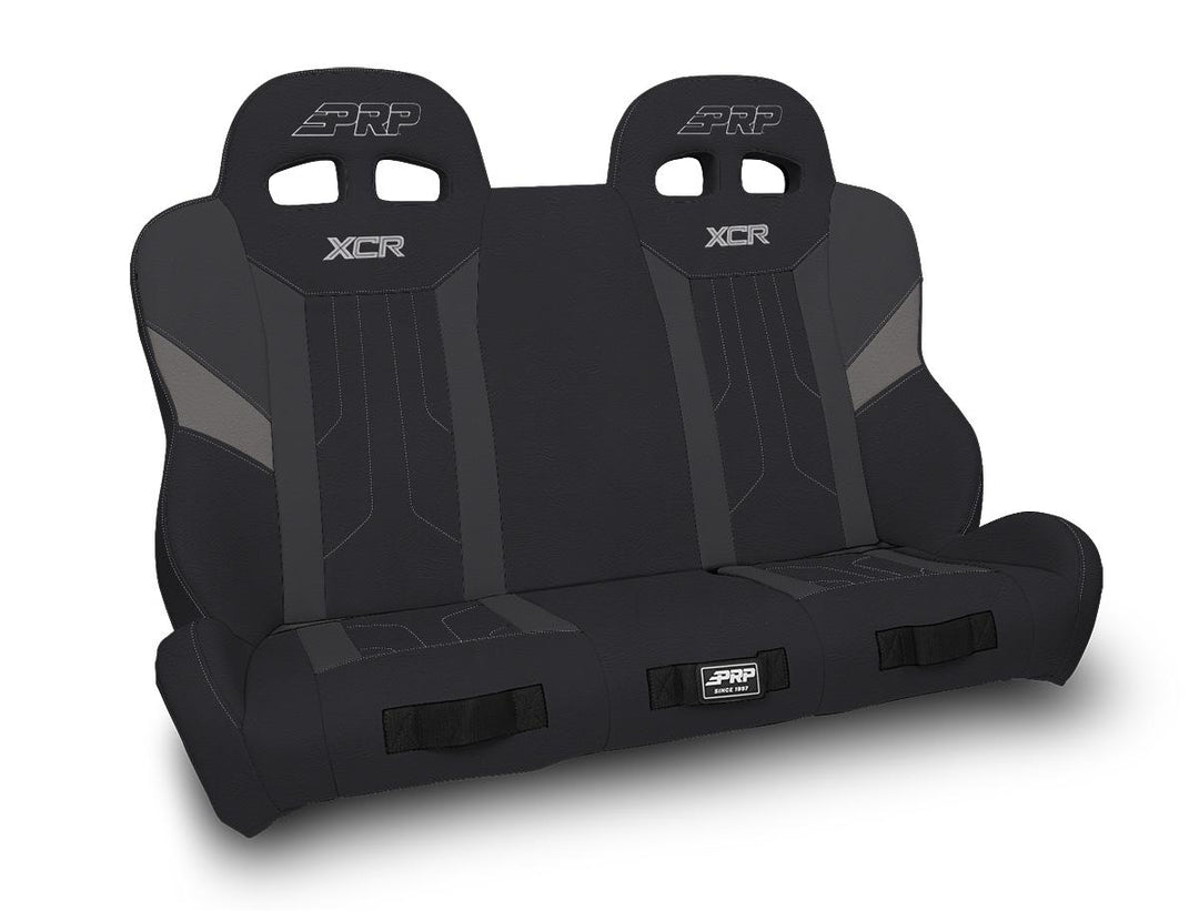 XCR Quick Release Rear Suspension Bench Seat for Polaris RZR PRO XP4 PRO R4 Turbo R4 Black and Gray PRP Seats