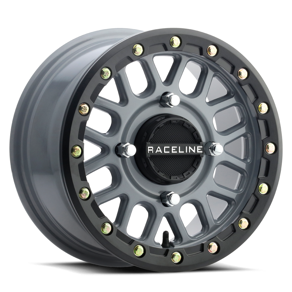 Raceline Podium Beadlock UTV A93SG 14x7 4 on 156 +10 Offset Stealth Grey