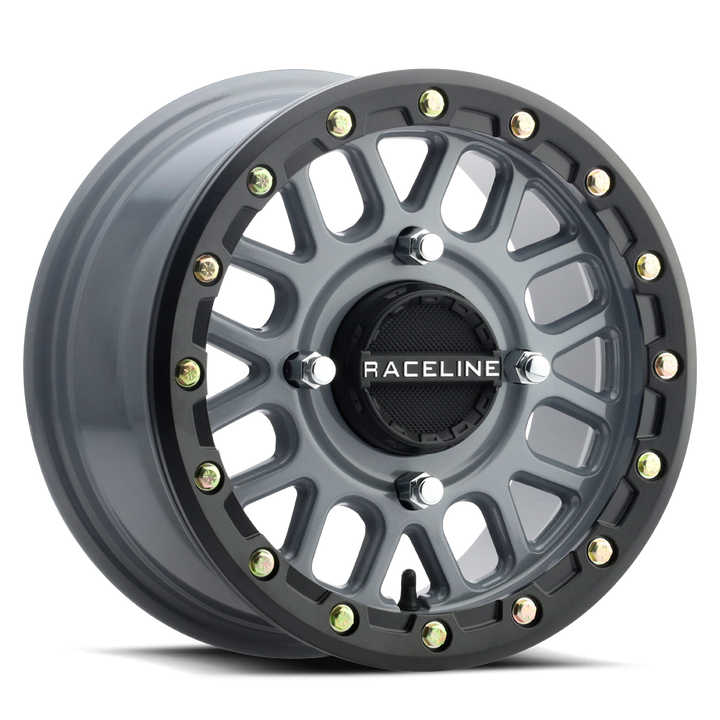 Raceline Podium Beadlock UTV A93SG 14x7 4 on 156 +10 Offset Stealth Grey