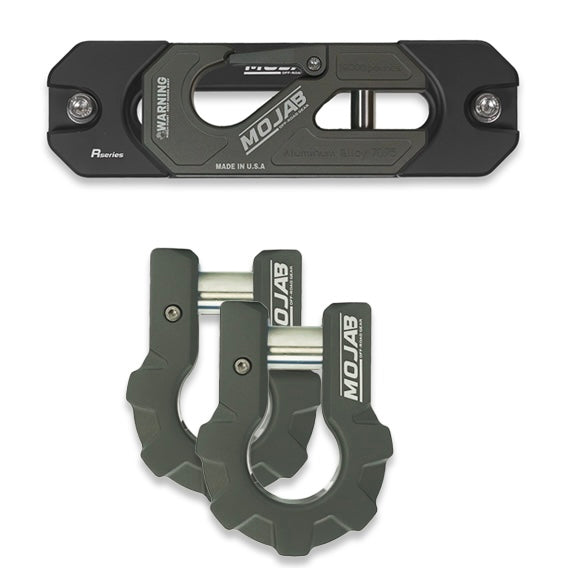 Color Matched Recessed Winch Shackle & Fairlead Kit + 3/4” Extreme Duty Aluminum Shackles (ceramic coated)lifetime warranty