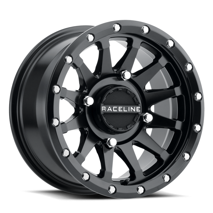 Raceline Trophy Simulated Beadlock UTV A95B 14x7 4 on 137 +10 Offset Satin Black