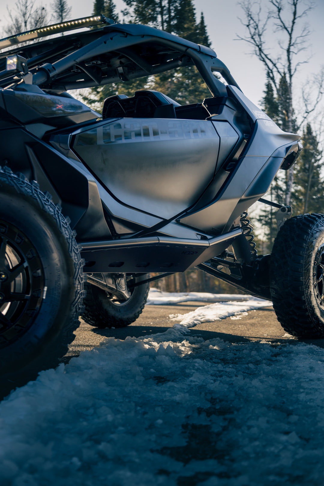 MBRP 2024-Up Can-Am Maverick R, Black-Coated Steel, Rock Slider Kit AC-9219-04
