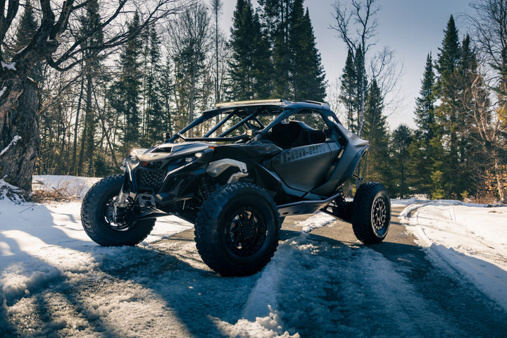 MBRP 2024-Up Can-Am Maverick R, Black-Coated Steel, Rock Slider Kit AC-9219-04