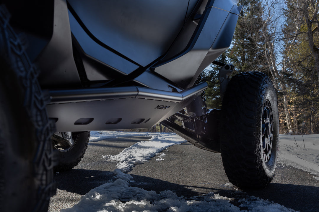 MBRP 2019-Up Can-Am Maverick R/ Maverick X3/ Maverick X3 Max Black-Coated Aluminized Steel Shock Guards AC-9219-05