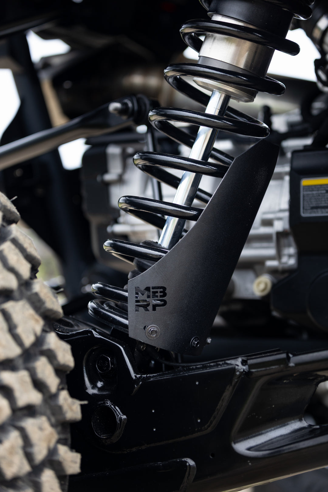 MBRP 2019-Up Can-Am Maverick R/ Maverick X3/ Maverick X3 Max Black-Coated Aluminized Steel Shock Guards AC-9219-05
