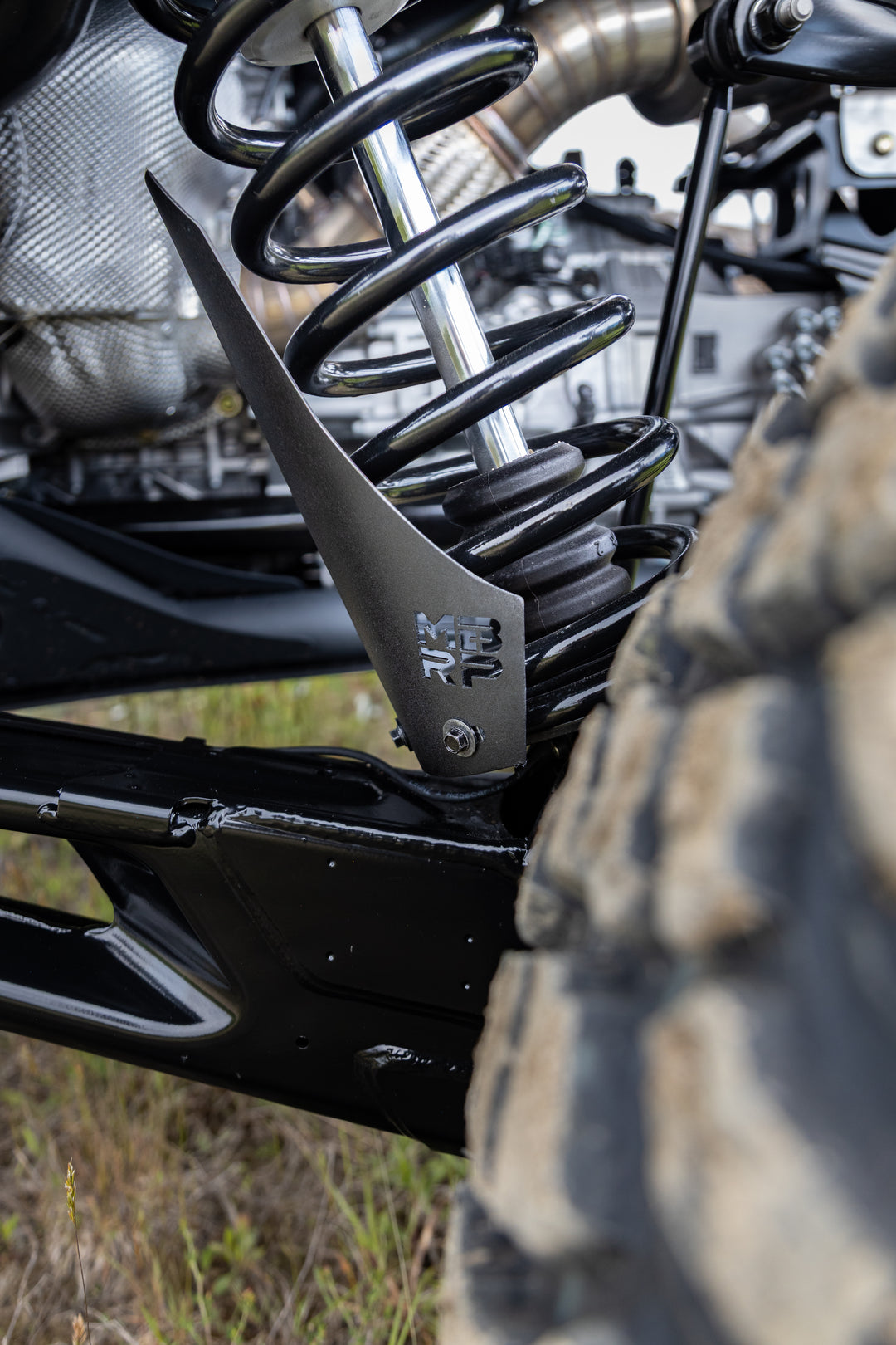 MBRP 2019-Up Can-Am Maverick R/ Maverick X3/ Maverick X3 Max Black-Coated Aluminized Steel Shock Guards AC-9219-05