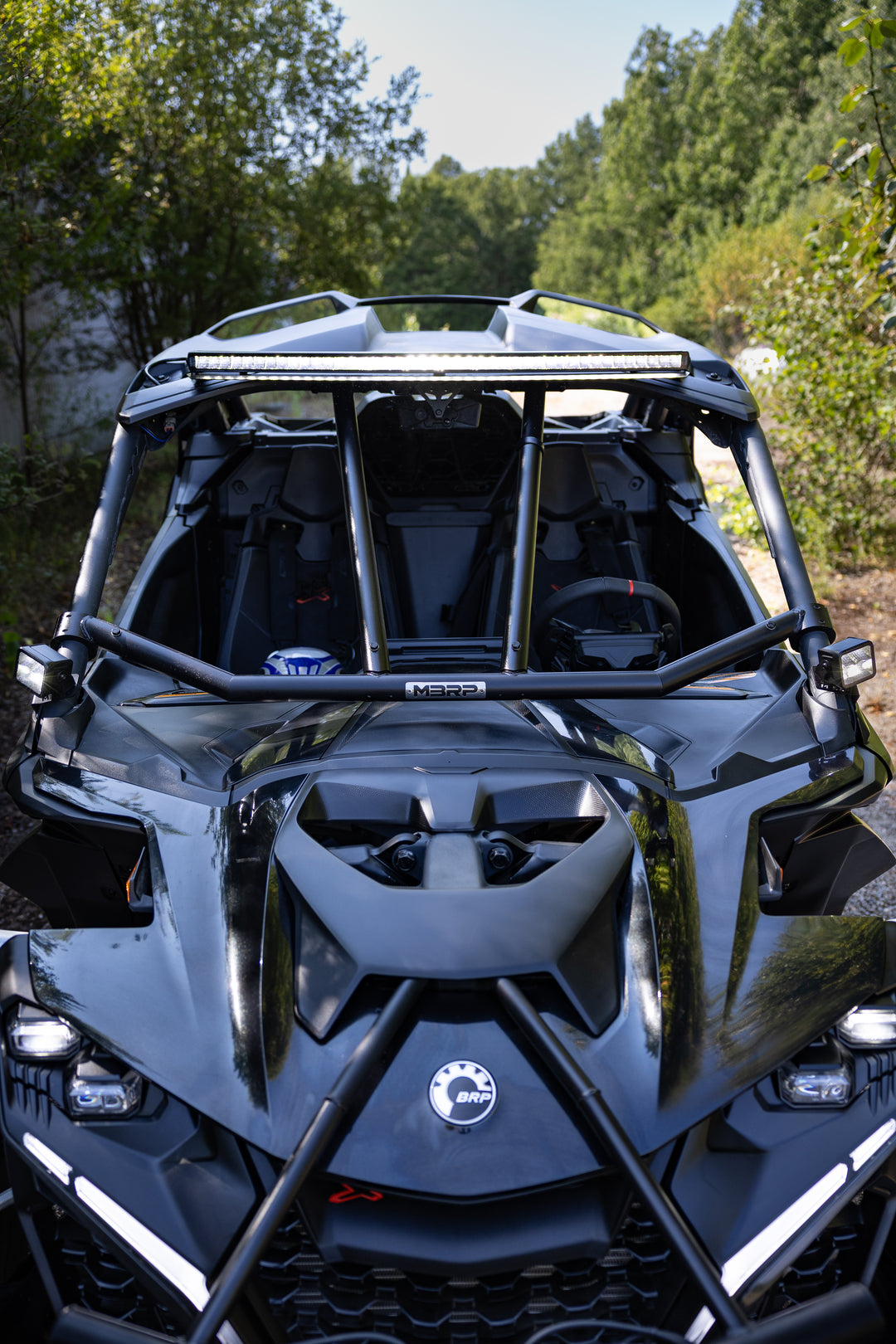 MBRP 24-Up Can-Am Maverick R Black-Coated Front-Intrusion Bar AC-9219-07