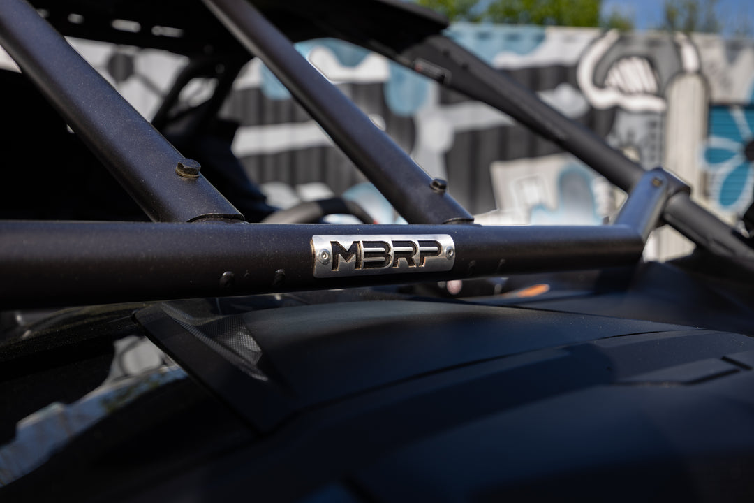 MBRP 24-Up Can-Am Maverick R Black-Coated Front-Intrusion Bar AC-9219-07