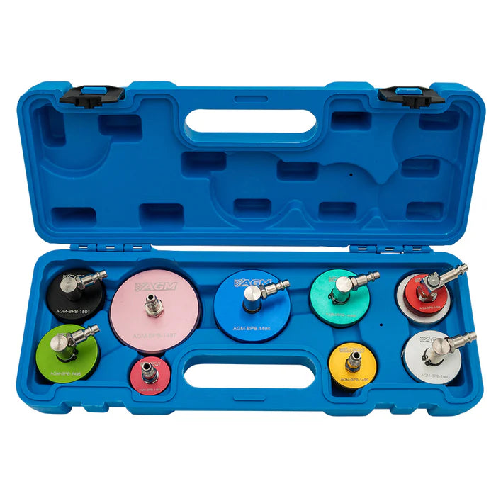 AGM Products Master Cylinder Reservoir Adapter Set - 9 Piece Universal Kit (AGM-BPB-1492)