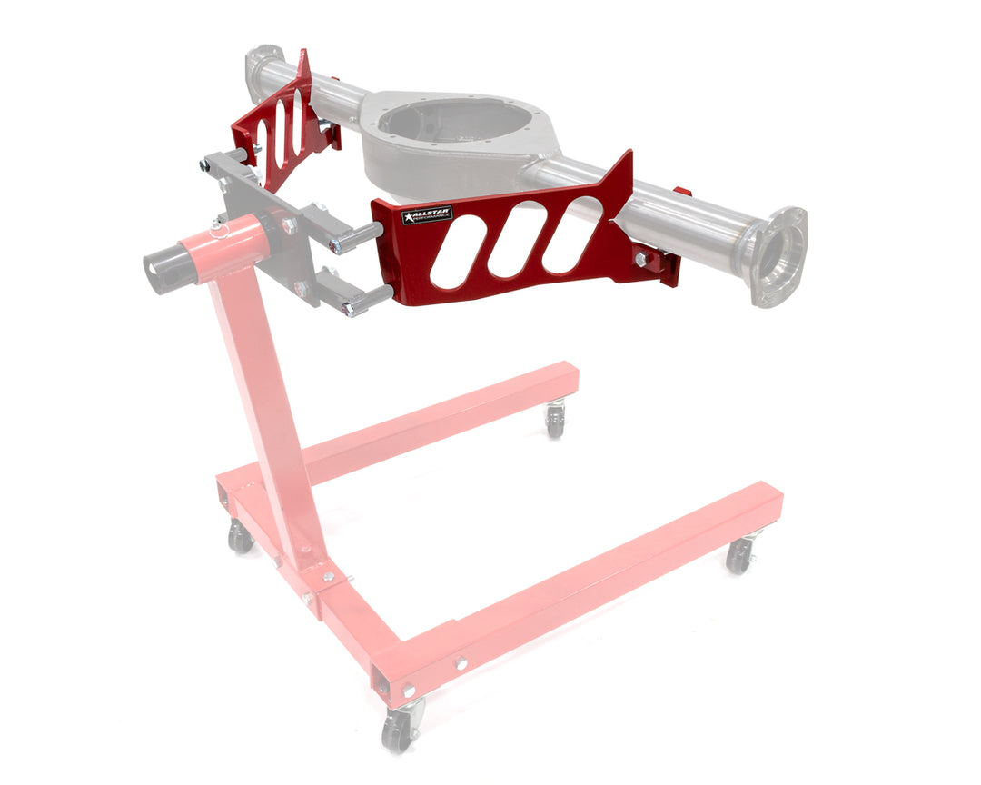 Allstar Rear Axle Assembly Stand Bracket Adapts Rear End To Engine Stand Steel Red Paint Kit ALL10178