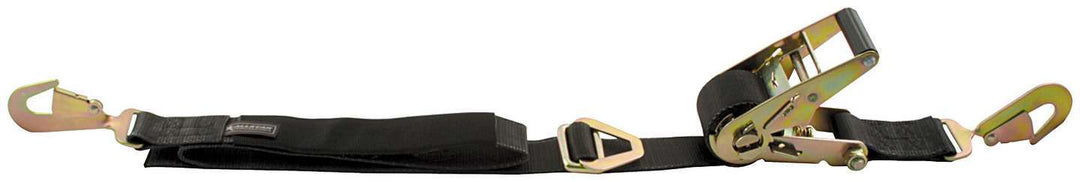 Allstar Ratchet Tie Down 2" Wide 8 ft 1660 lb Capacity Twisted Snap Hooks Built-in Axle Strap ALL10196