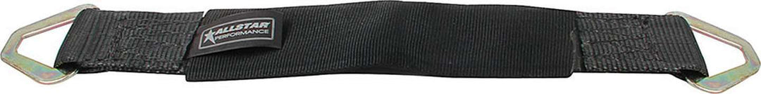 Allstar Axle Tie Down 2" Wide 21" 3300 lb Capacity Delta Rings Nylon Webbing Black ALL10203