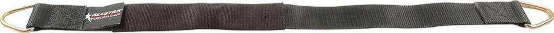 Allstar Axle Tie Down 2" Wide 33" 1660 lb Capacity Round D Rings Nylon Webbing Black ALL10208