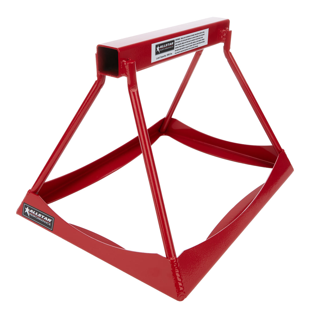 Allstar Jack Stand 11" Tall 12 x 15" Rectangle Base Stackable Steel Red Paint Pair ALL10253