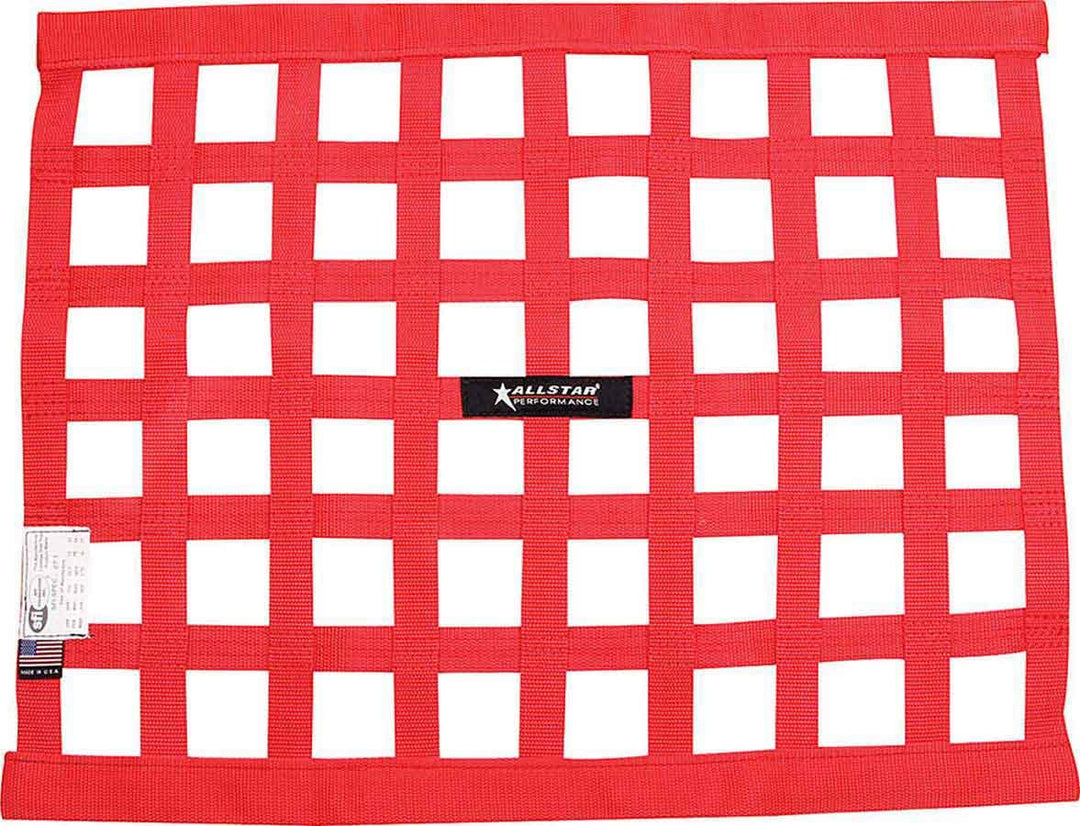 Allstar Window Net SFI 27.1 1" Webbing 18 x 24" Rectangle Red ALL10287