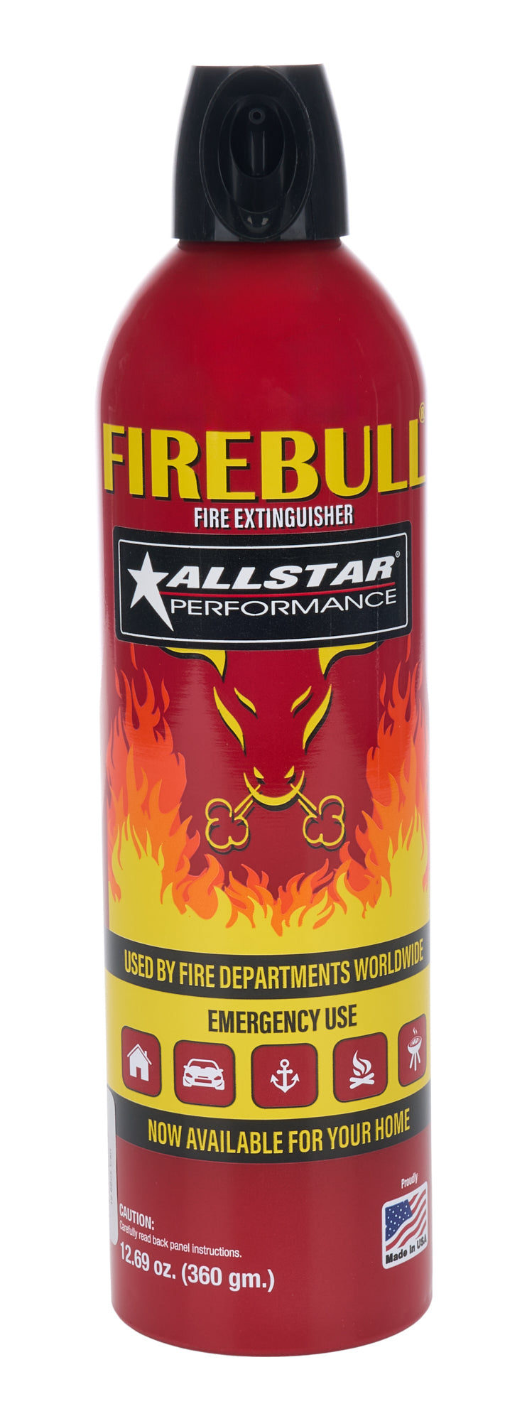 Allstar Fire Extinguisher Wet Chemical Class AB 1:B Rated 12.69 oz Steel Red ALL10503