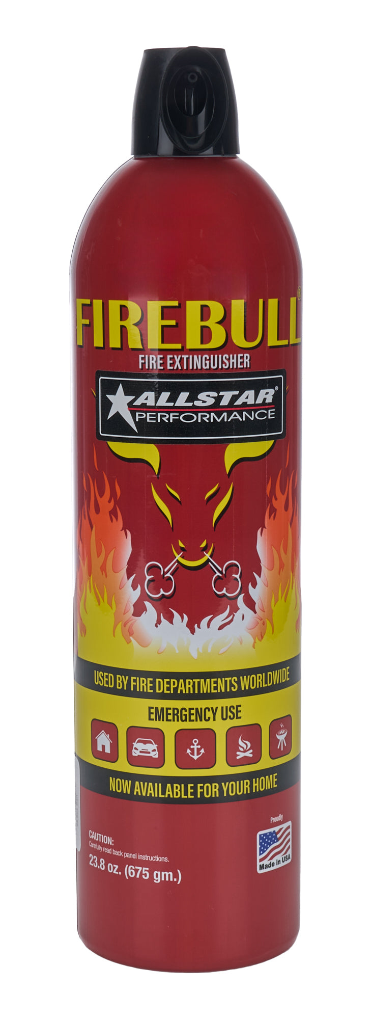 Allstar Fire Extinguisher Wet Chemical Class AB 1:B Rated 23.8 oz Steel Red ALL10504