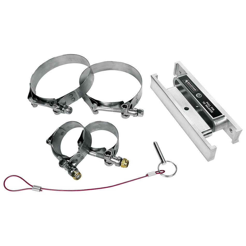 Allstar Fire Extinguisher Mount Quick Release Bolt-On Flat Mount NHRA Aluminum / Steel Kit ALL10513