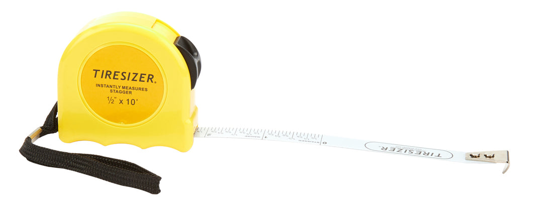 Allstar Tape Measure Tiresizer 10 ft Length 0.5" Width Inch Plastic Yellow ALL10674