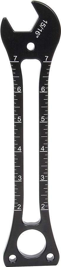 Allstar Wheelie Bar Wrench 15/16" Jam Nut 2-7" Scale Aluminum Black Anodized ALL11196