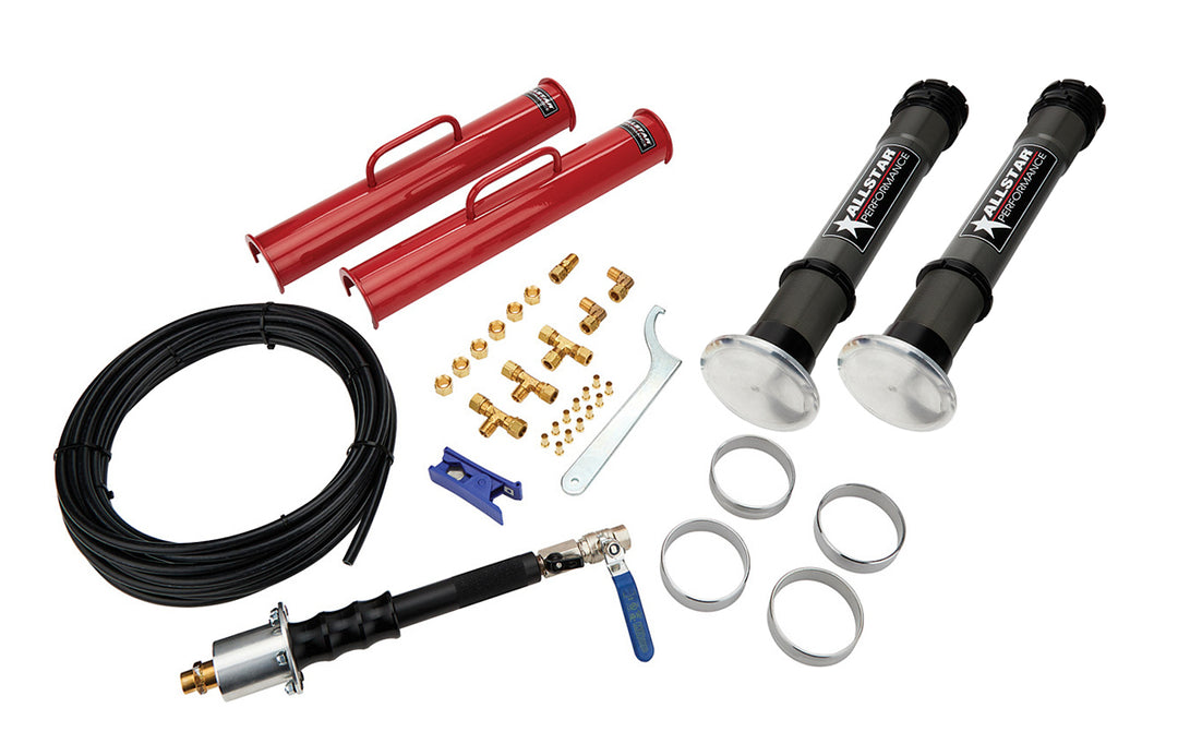Allstar Air Jack Kit 15.25" Lift 1500 lb Max Dirt Foot Aluminum Black Anodized Kit ALL11303