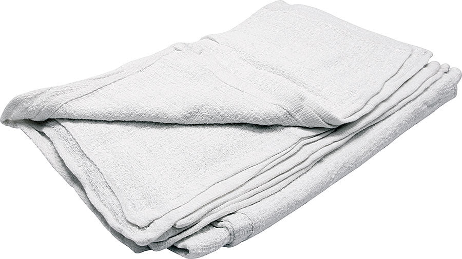 Allstar Shop Towels 12 x 14" Cloth Terry White Set of 12 ALL12012