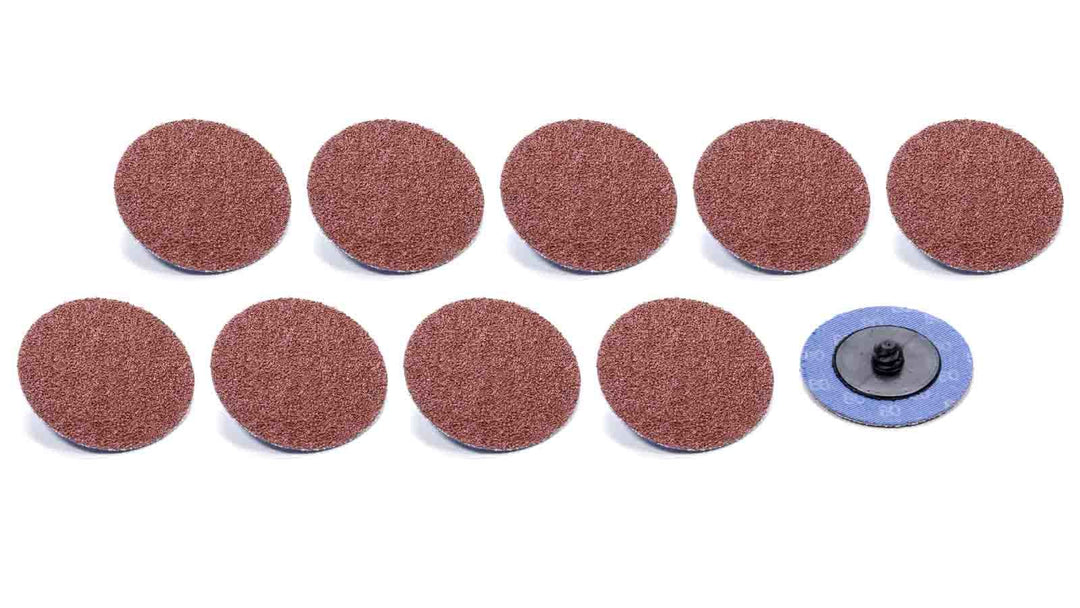 Allstar Sanding Disc Twist-Lock 2" OD 25000 RPM 80 Grit Aluminum Oxide Set of 10 ALL12106