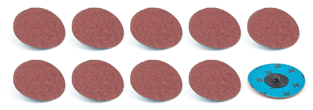 Allstar Sanding Disc Twist-Lock 3 in OD 25000 RPM 36 Grit Aluminum Oxide Set of 10 ALL12109