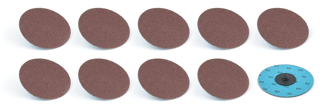 Allstar Sanding Disc Twist-Lock 3 in OD 25000 RPM 60 Grit Aluminum Oxide Set of 10 ALL12110