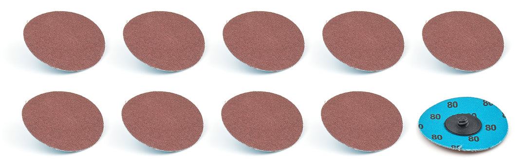 Allstar Sanding Disc Twist-Lock 3 in OD 25000 RPM 80 Grit Aluminum Oxide Set of 10 ALL12111