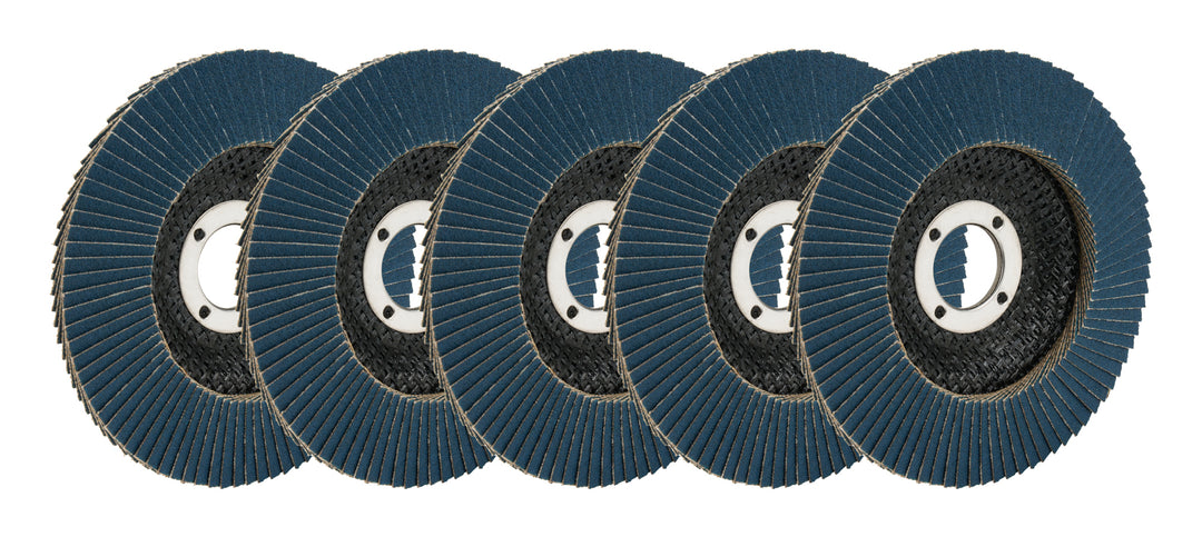 Allstar Sanding Disc Flap Style 4-1/2" Diameter 7/8" Arbor 13300 RPM 60 Grit Zirconia Set of 5 ALL12121-5