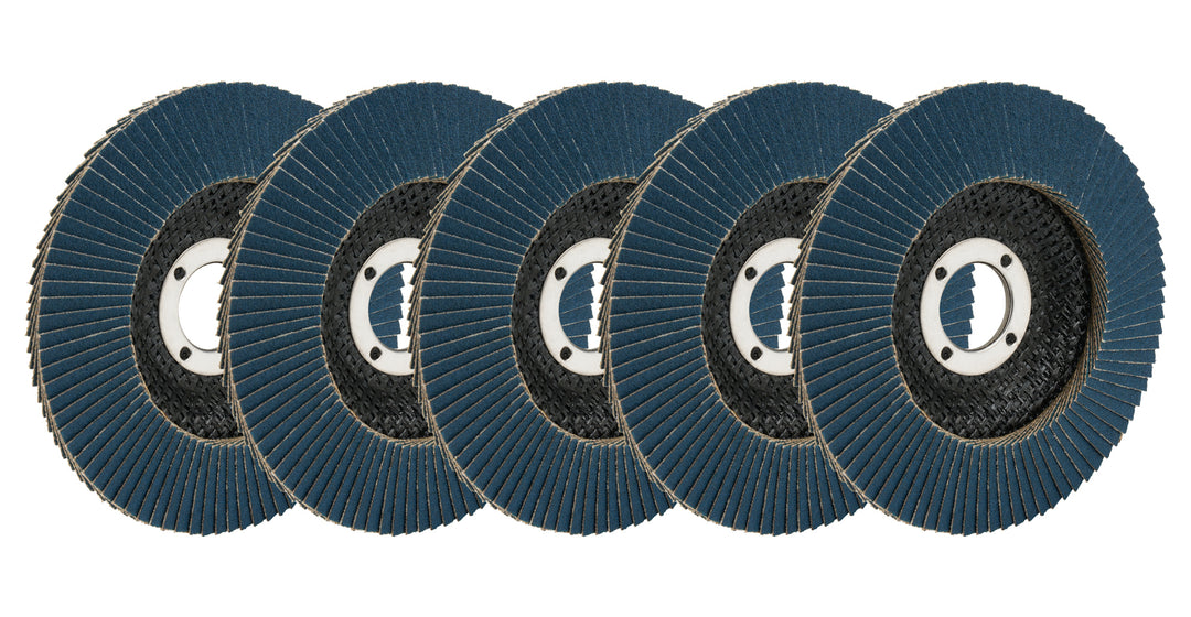 Allstar Sanding Disc Flap Style 4-1/2" Diameter 7/8" Arbor 13300 RPM 80 Grit Zirconia Set of 5 ALL12122-5