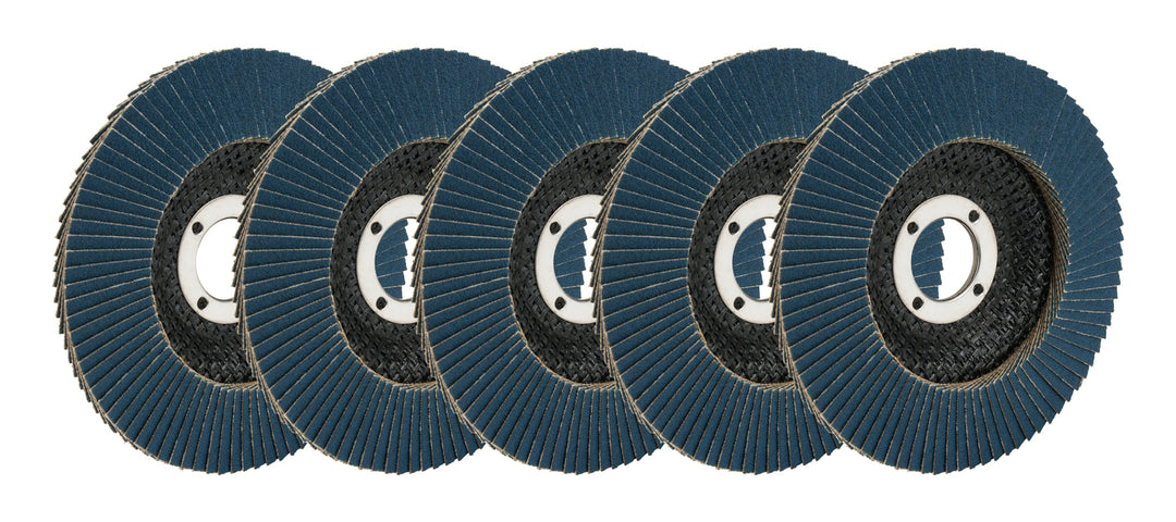 Allstar Sanding Disc Flap Style 4-1/2" Diameter 7/8" Arbor 13300 RPM 120 Grit Set of 5 ALL12123-5