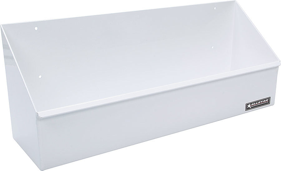Allstar QC Gear Tote Holder 21" 5-1/2" Deep 4" Tall 10 Tote Capacity Aluminum White Paint ALL12269