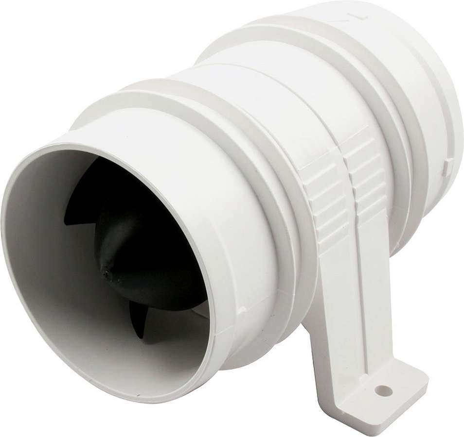Allstar Duct Blower Compact In-Line 3" OD 5" 140 CFM Plastic White ALL13010