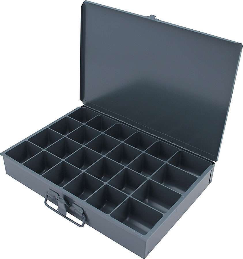 Allstar Universal Storage Case 9.5 x 13.5 x 2" 24 Compartment Steel Gray Paint ALL14366