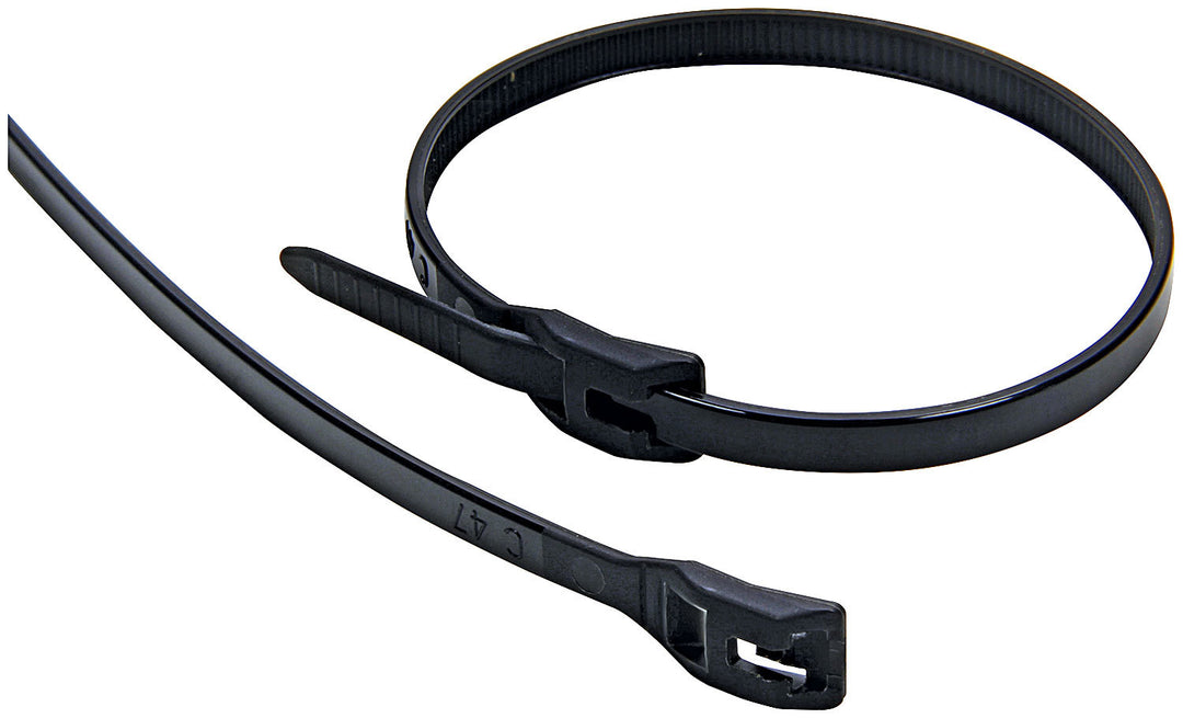 Allstar Cable Ties Zip Ties 11" Flush Mount Nylon Black Set of 100 ALL14396